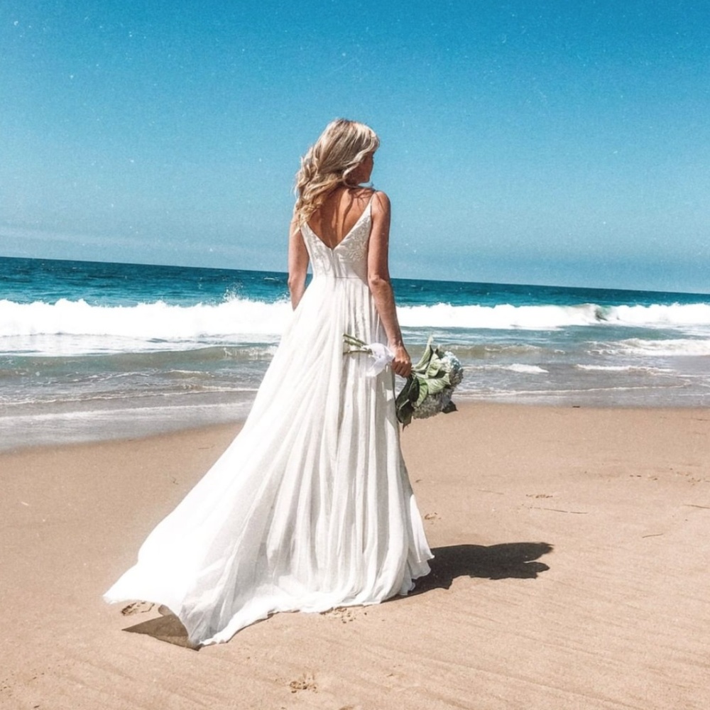 BHLDN Bonaire Dreams of You Wedding Gown Size 0 - Picture 8 of 16
